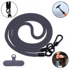Cordão de Pescoço Grosso para celular 60cm - Chumbo